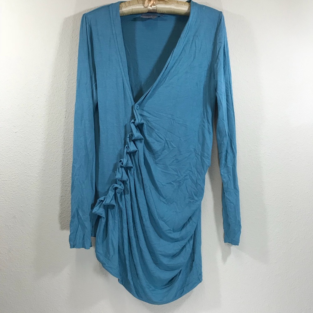 Vanessa Virginia gathered grace ruched ruffle top - Picture 2 of 8